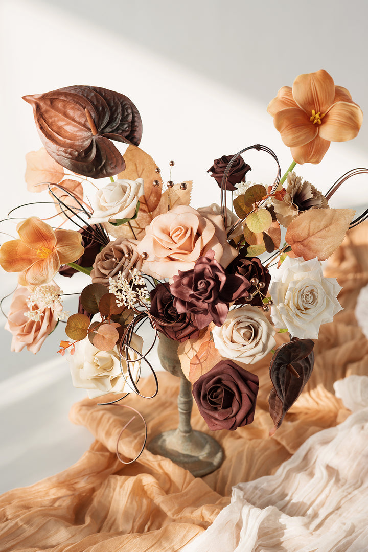DIY Designer Flower Boxes in Rust & Sepia