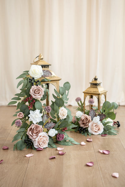 2ft Flower Garlands in Dusty Rose & Mauve