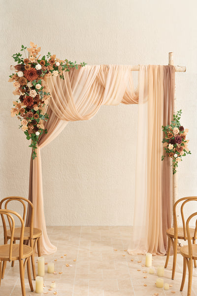Pre-Arranged Wedding Flower Packages in Rust & Sepia