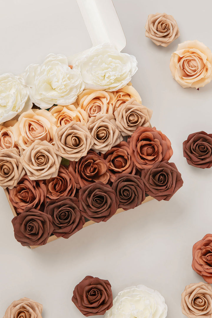 5-in-1 Quintet Floral Boxes - Terracotta