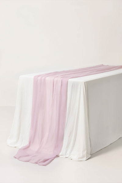 Romantic Sheer Table Runner 29“ w x 10ft/14ft