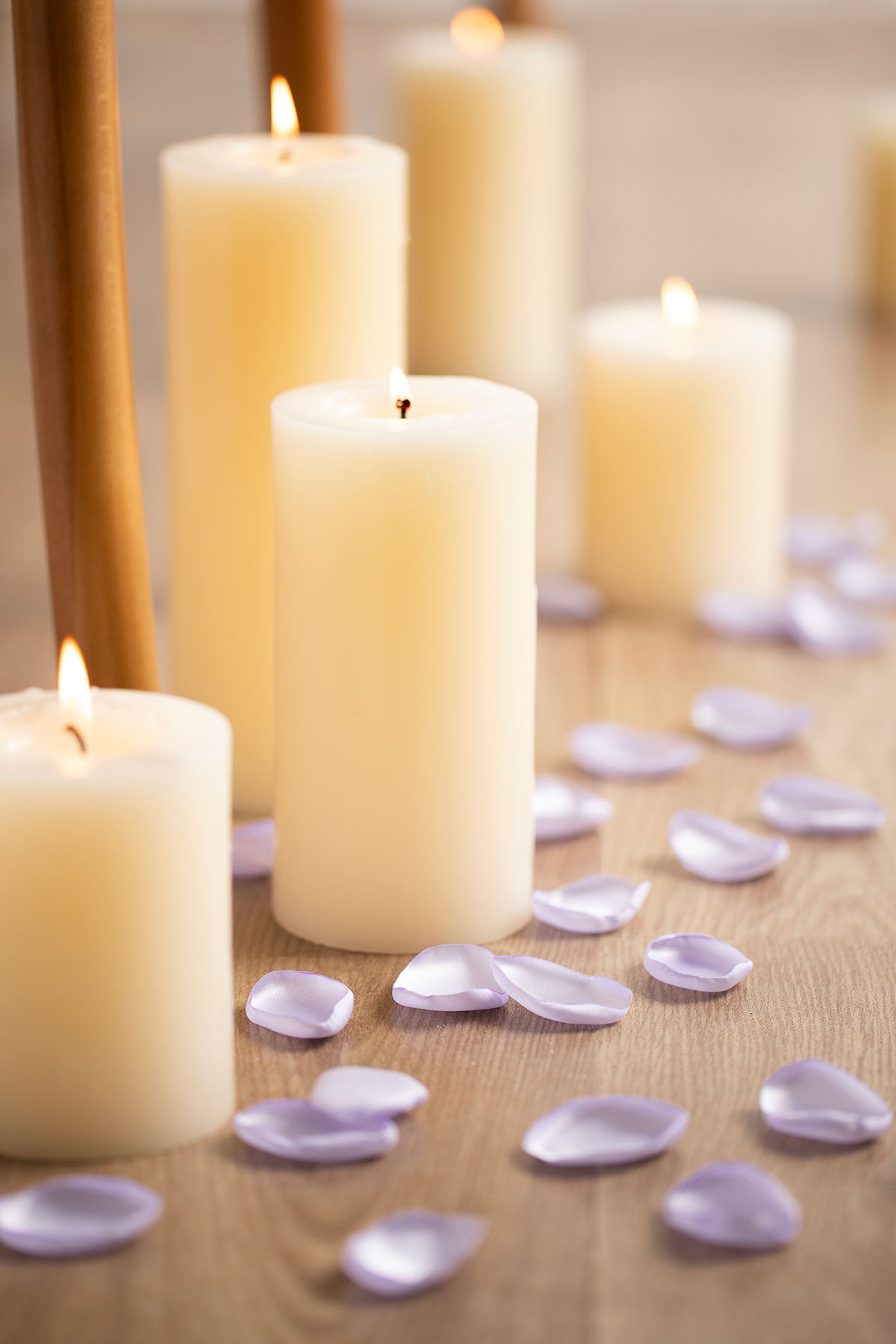 Silk Rose Petals in Ethereal Purple Dream