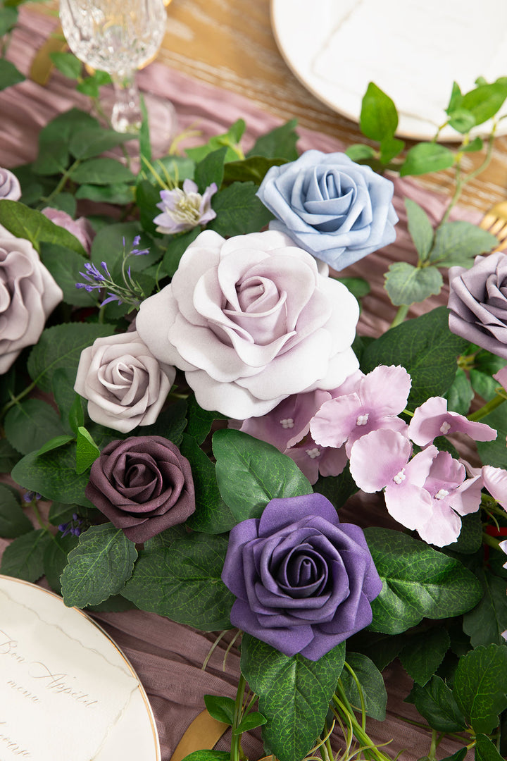 6ft Flower Garland in Ethereal Purple Dream