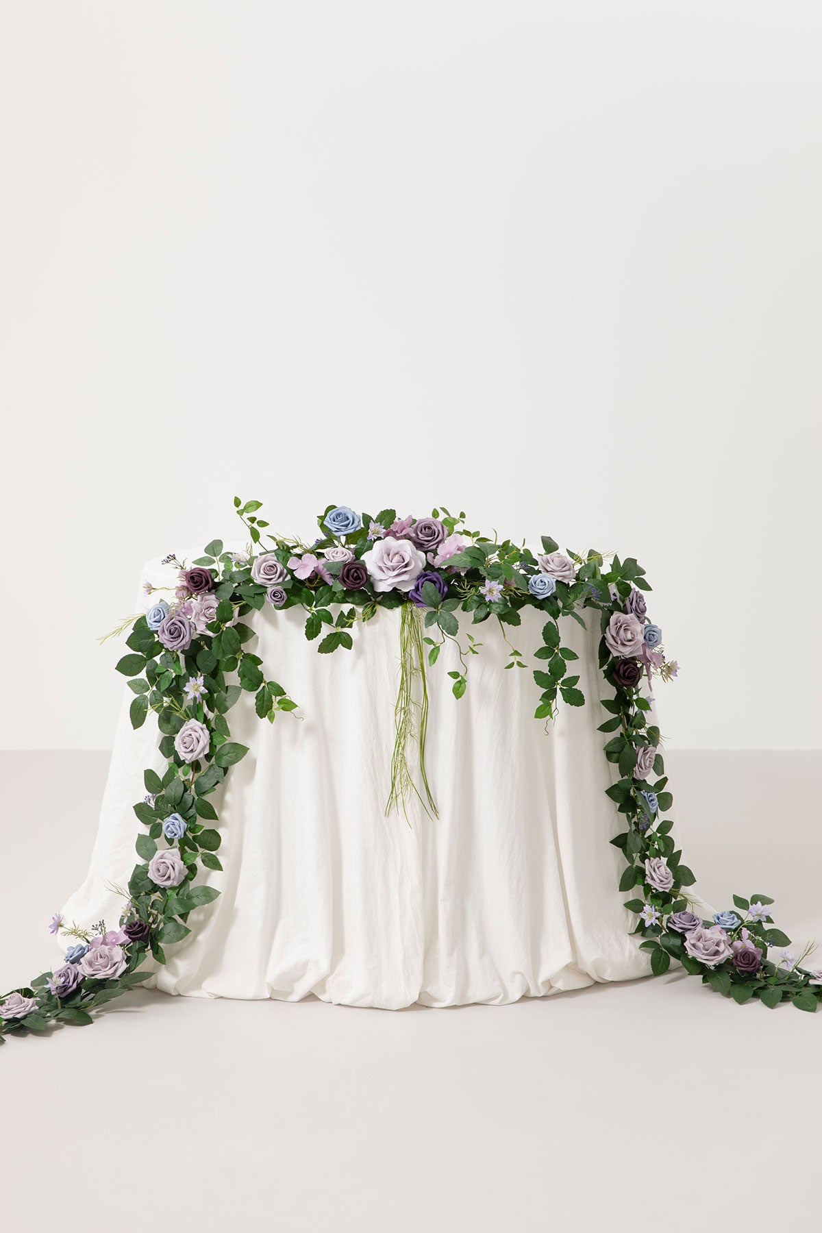 9ft Head Table Flower Garland in Ethereal Purple Dream