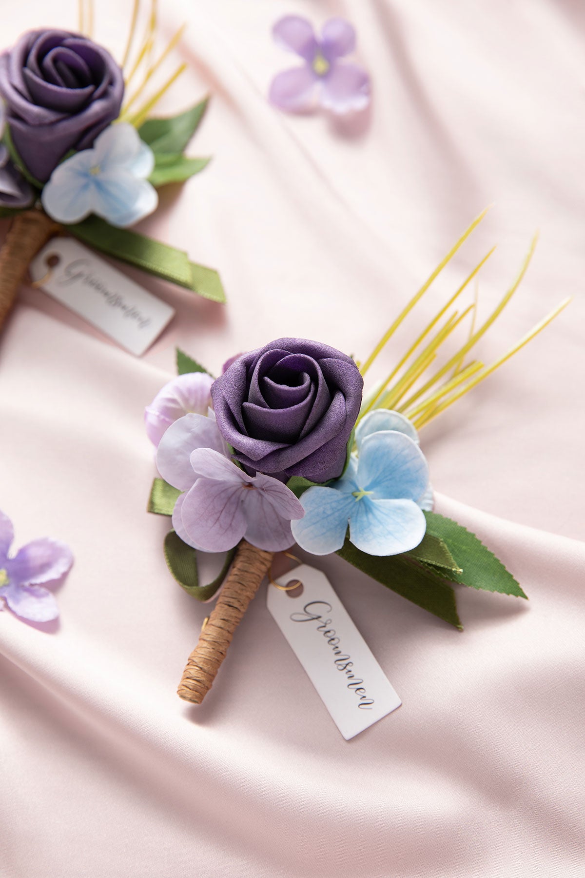 Boutonnieres in Ethereal Purple Dream