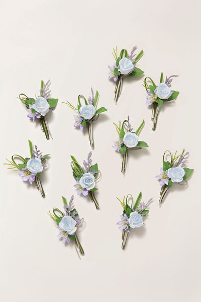 Boutonnieres for Guests in Ethereal Purple Dream