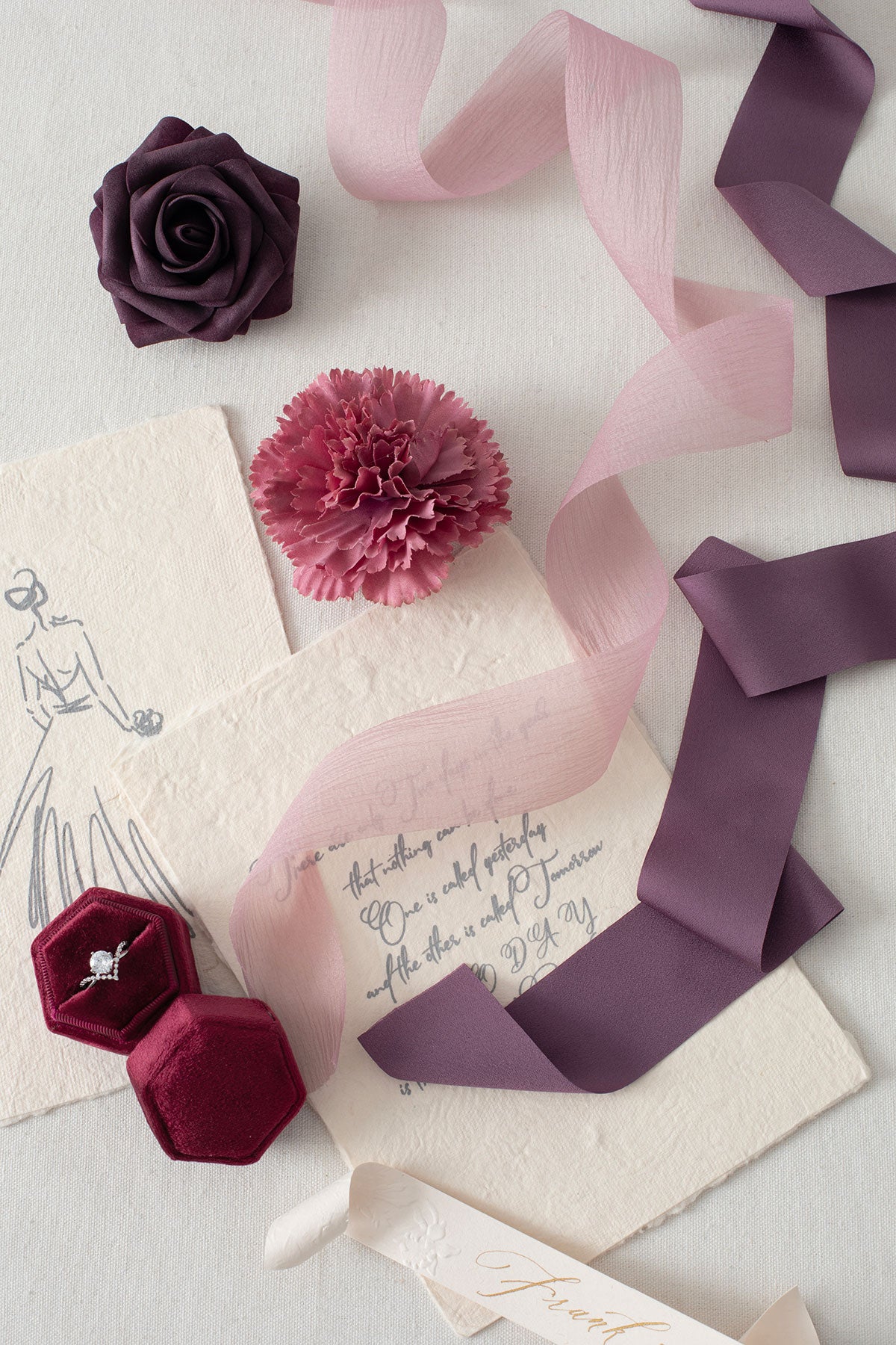 Shiny Ribbon Swatch Card 1.5" w x 1.5 Yards