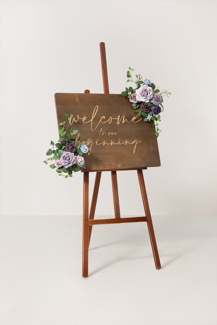 Flexible Combo Set Flower Sign Decor in Ethereal Purple Dream