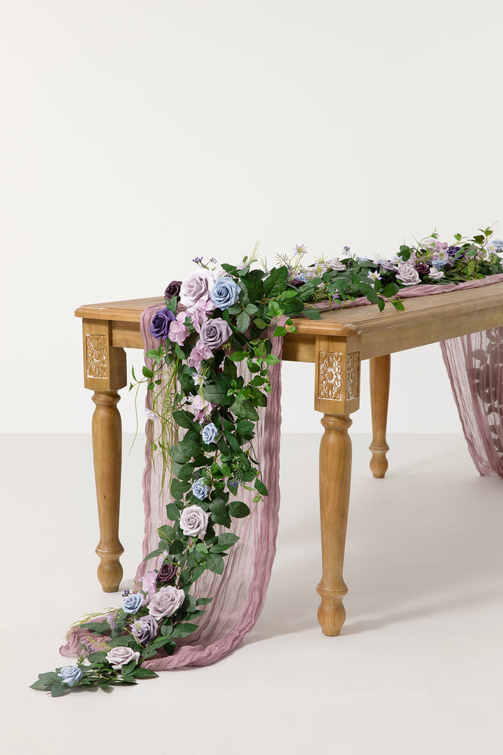 6ft Flower Garland in Ethereal Purple Dream