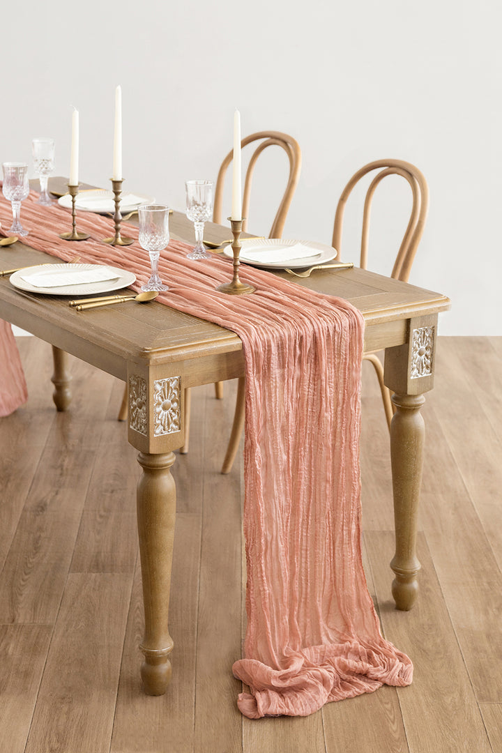 Table Linens in  Blush Orange