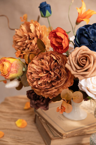 Dusty Blue & Navy Designer Flower Boxes