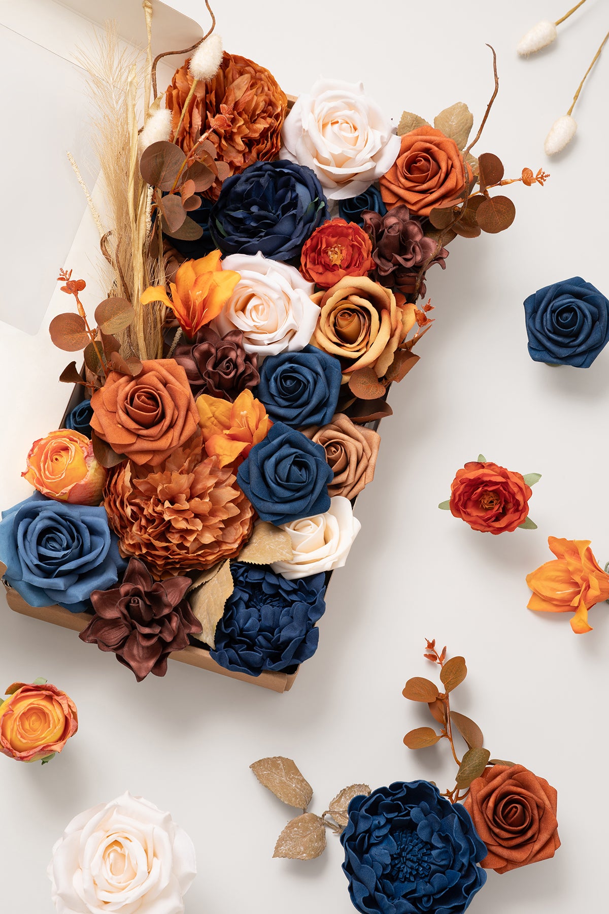 Dusty Blue & Navy Designer Flower Boxes