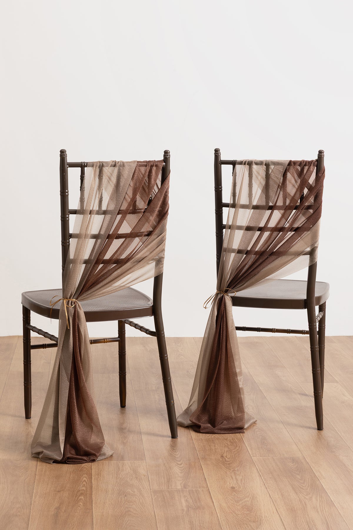 Wedding Aisle Chair Decoration in Organic Sand Beige Elegance