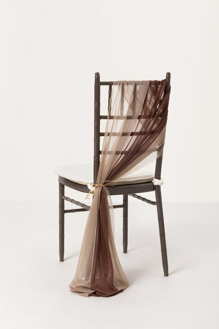 Wedding Aisle Chair Decoration in Organic Sand Beige Elegance - Image 3