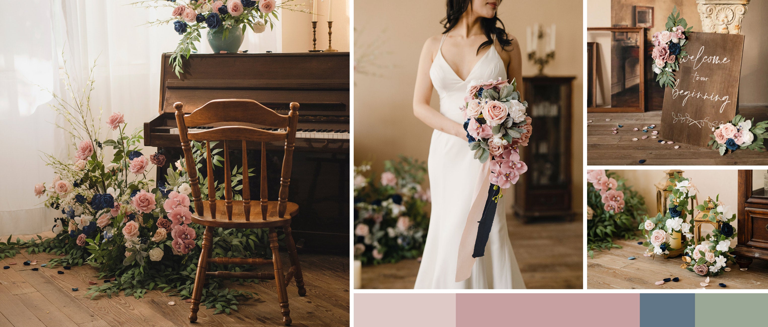 Dusty Rose and Navy Wedding pc banner