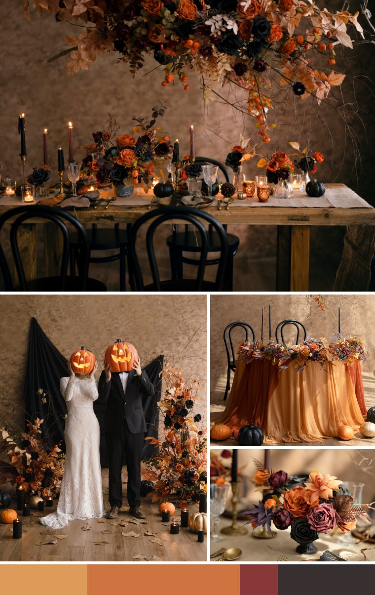 Black & Pumpkin Orange Wedding mb banner