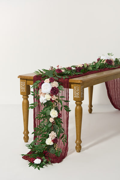6ft Flower Garland in Romantic Marsala