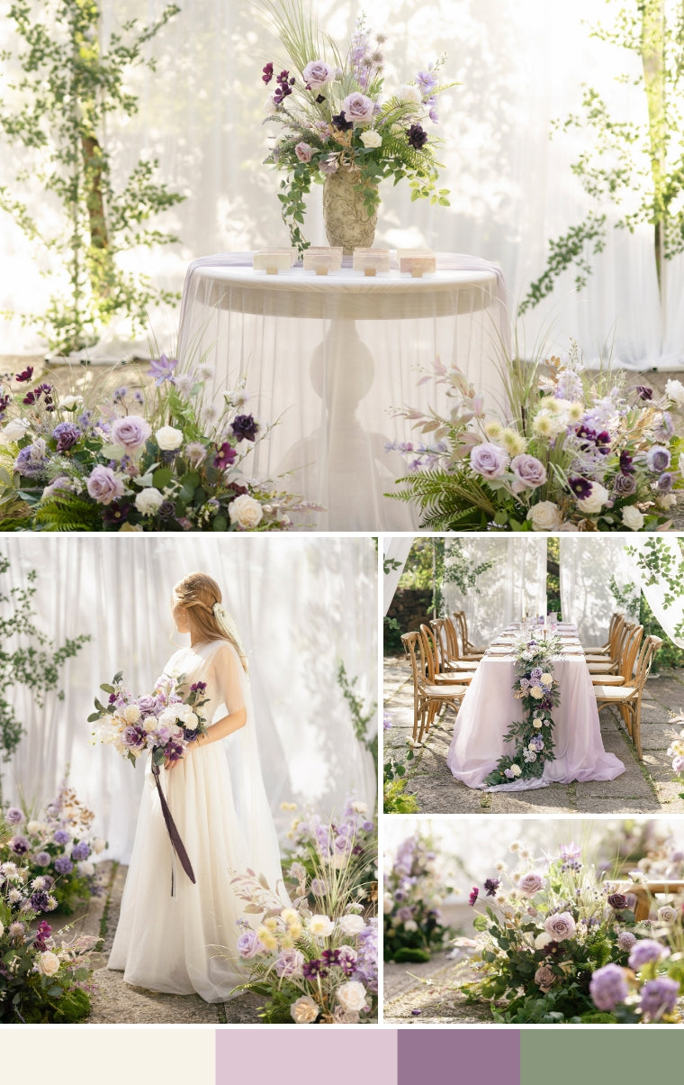 Lilac & Gold Wedding Decor – Ling's Moment