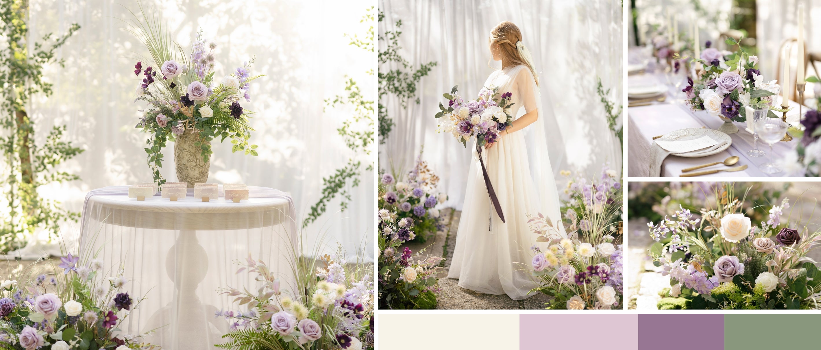 Lilac and Gold Wedding pc banner