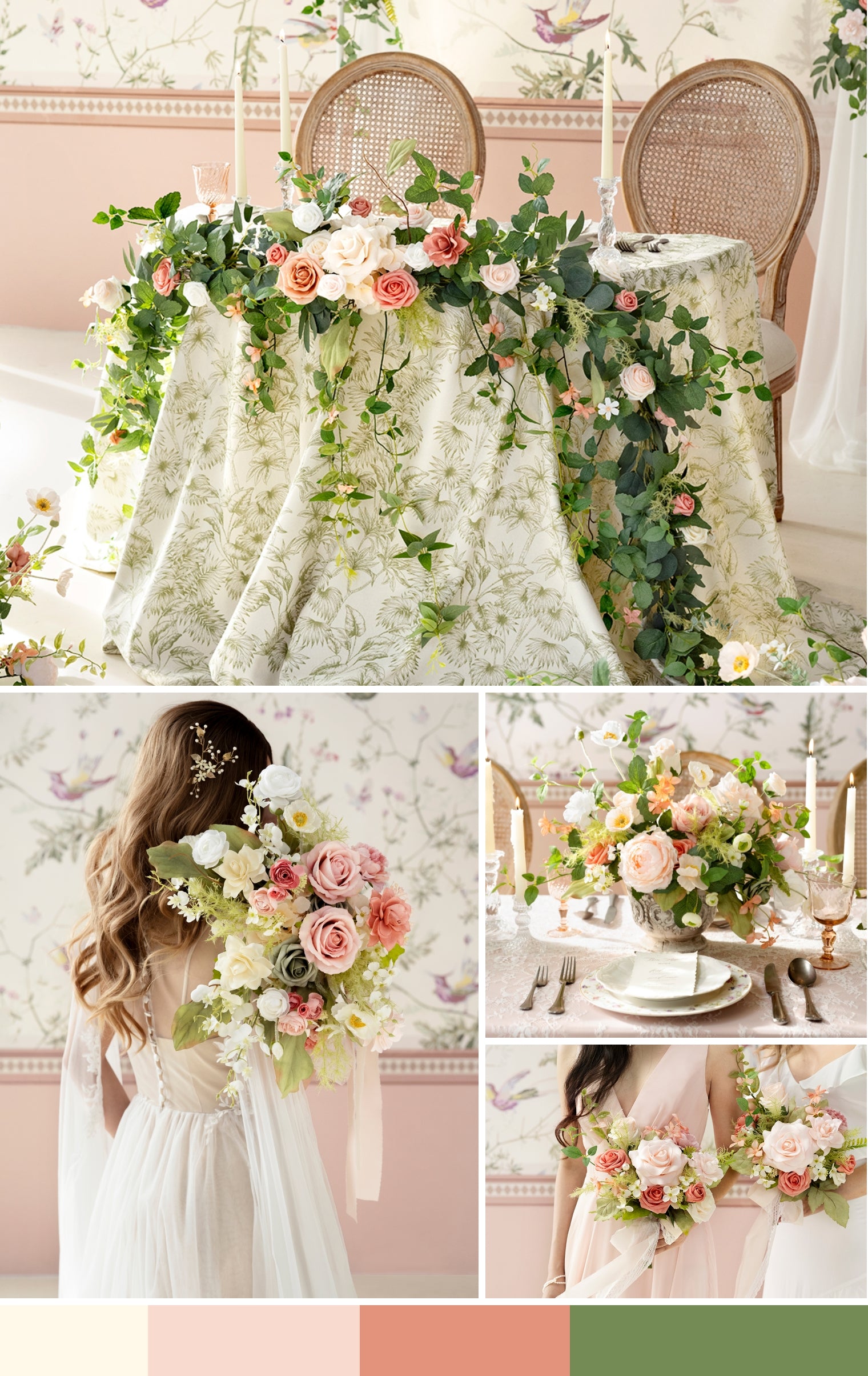 Blush Pink + White Floral Weddings 