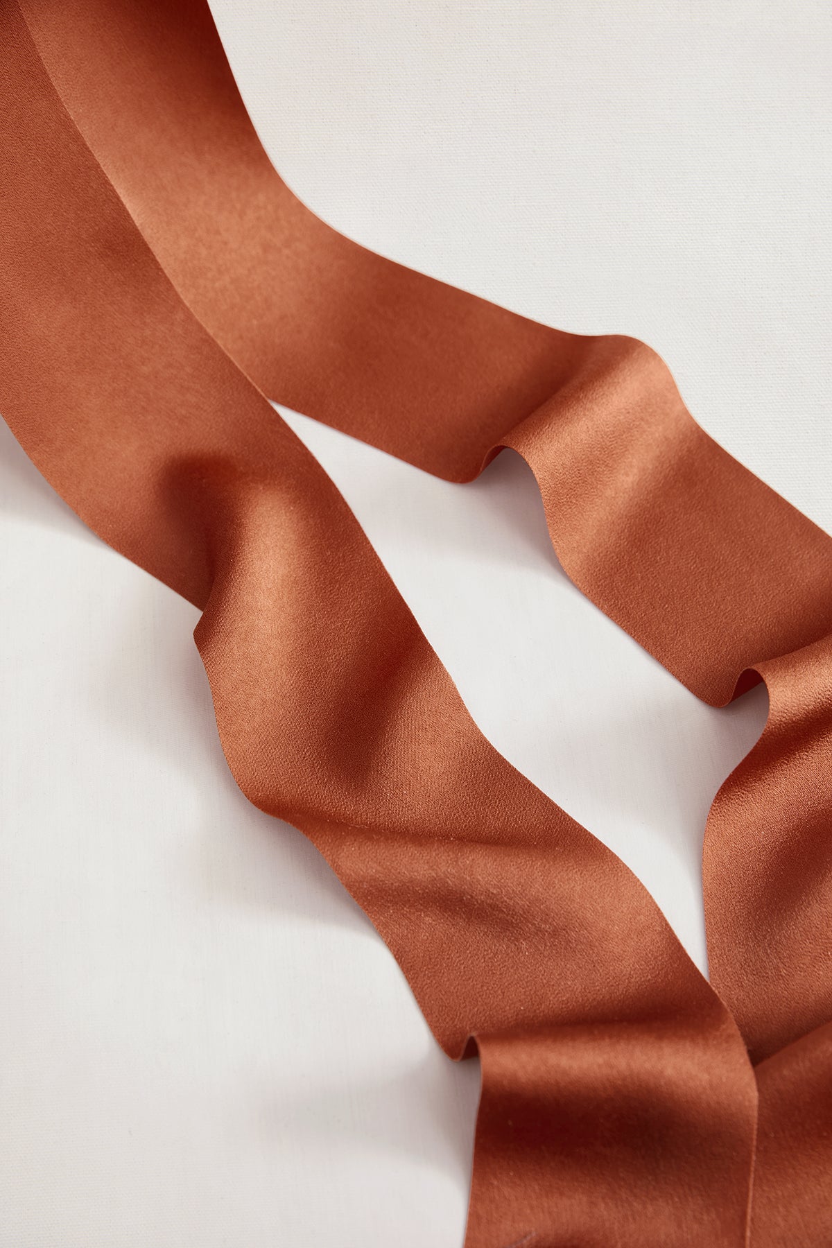 Matte Satin Ribbons 2.4" W × 6.5 Yards (Set of 2) in Burnt Orange