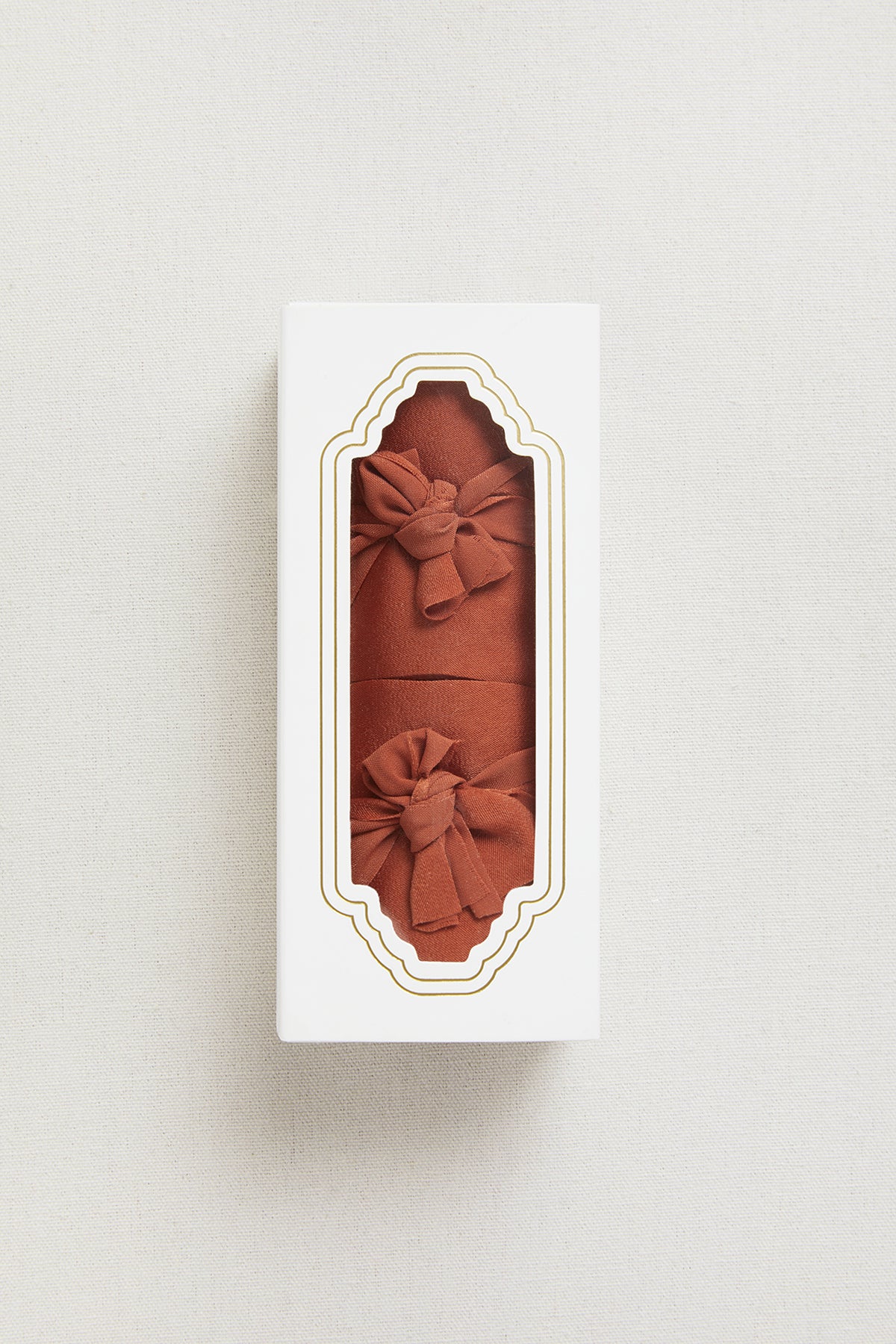 Matte Satin Ribbons 2.4" W × 6.5 Yards (Set of 2) in Burnt Orange