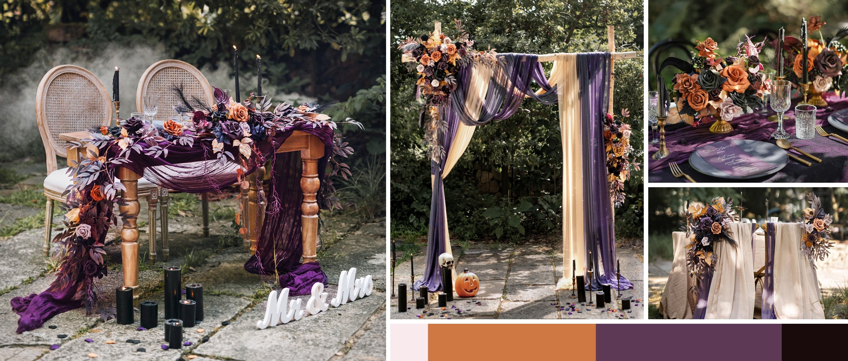 Twilight Purple & Harvest Orange Wedding pc banner