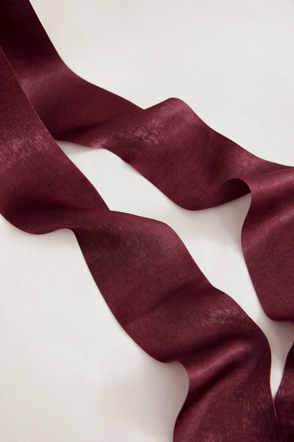 Matte Satin Ribbons 2.4" W × 6.5 Yards (Set of 2) in Burgundy
