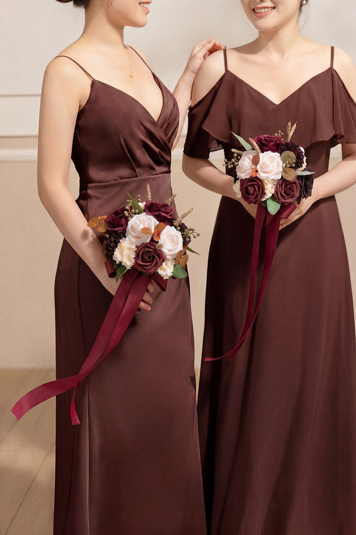 Mini Bouquet Combo Flower Box - Burgundy & Powder Pink