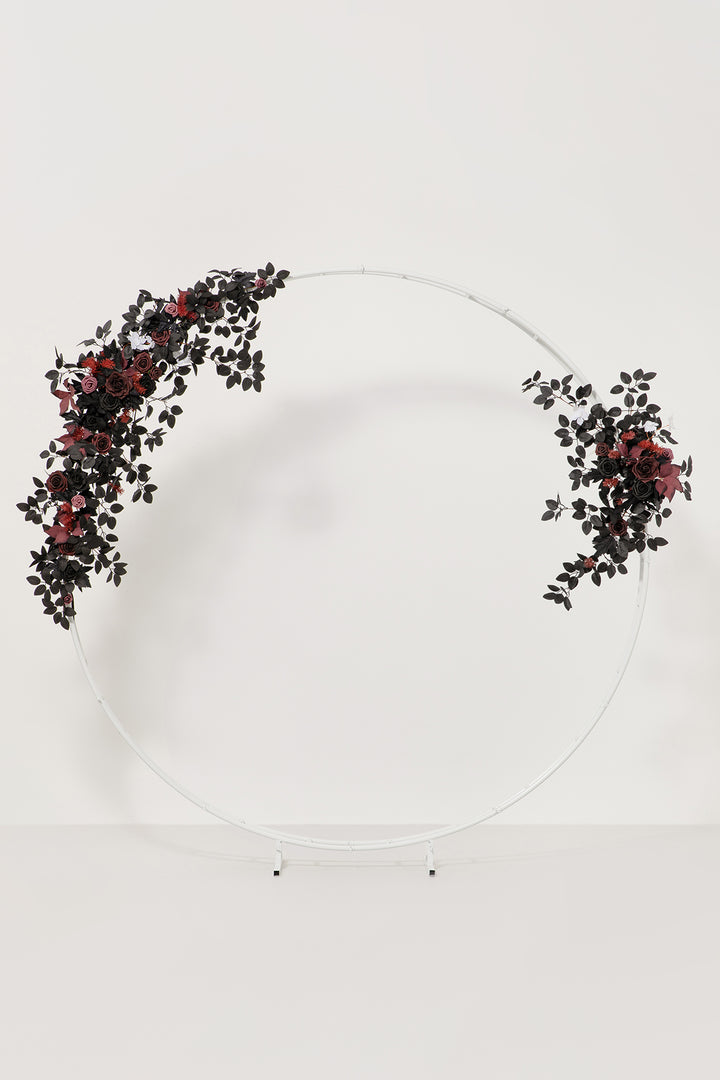 Modular Garlands Arch Decor in Black & Burgundy