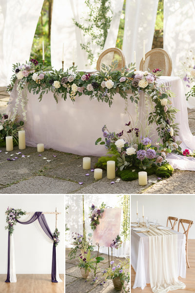 Pre-Arranged Wedding Decor Package in Lilac & Gold
