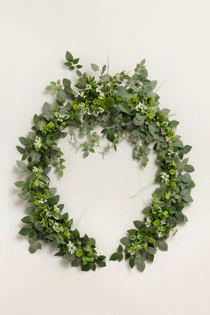 6ft Flower Garland in Sage & Green