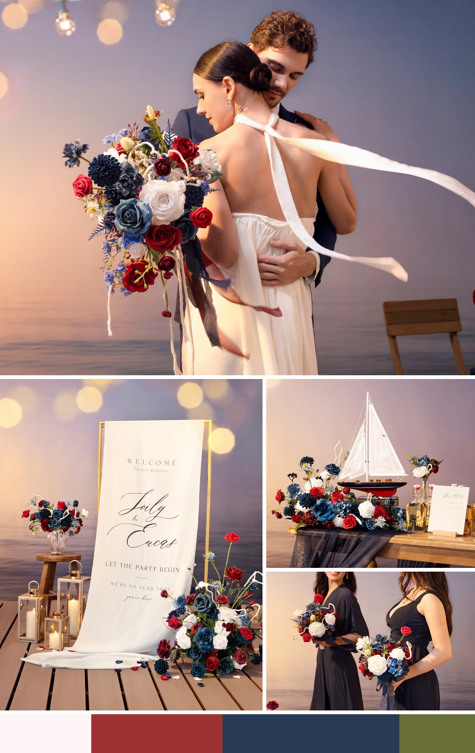 Nautical Navy & Burgundy Wedding mb banner