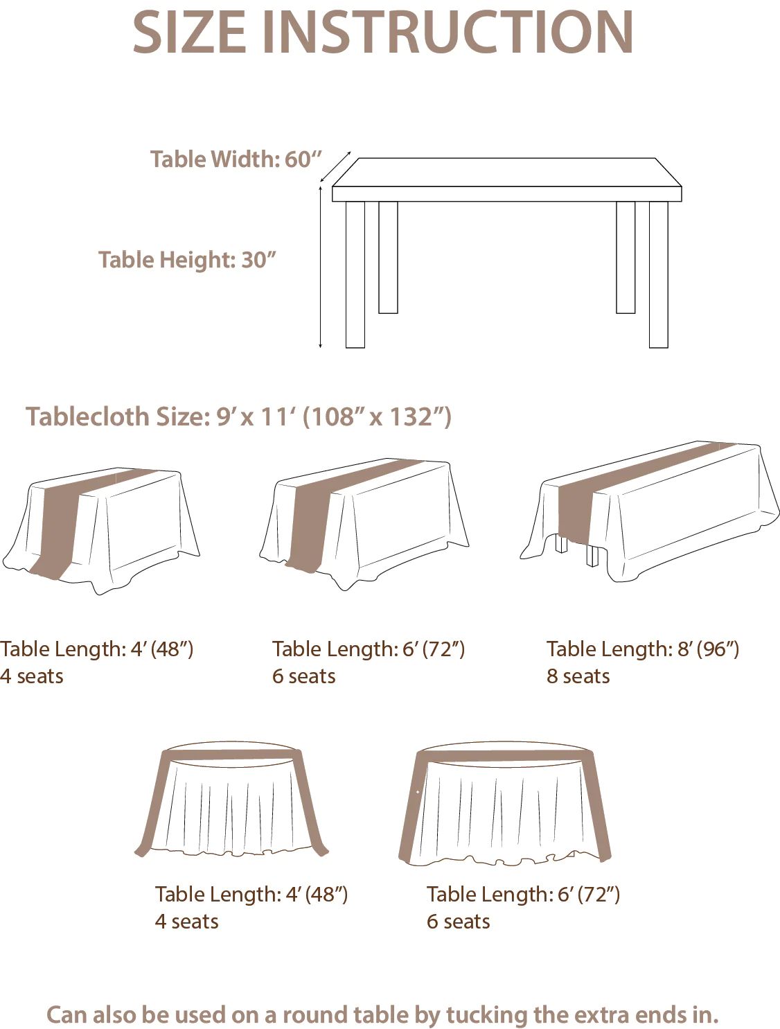 4 foot shop table runner