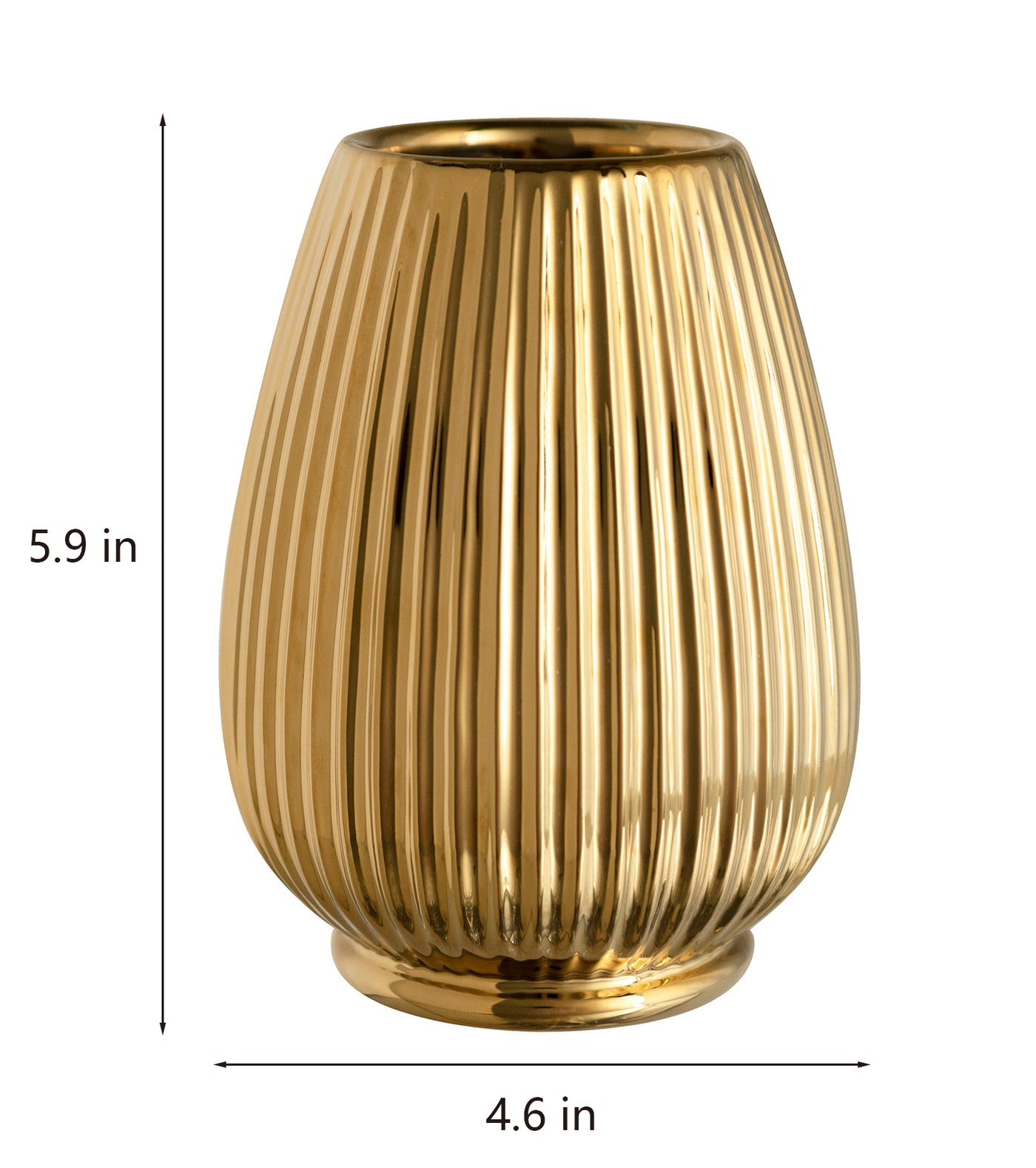 Gold Metallic Ceramic Vases - 3 Styles