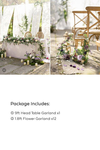 Pre-Arranged Wedding Flower Packages in Lilac & Gold