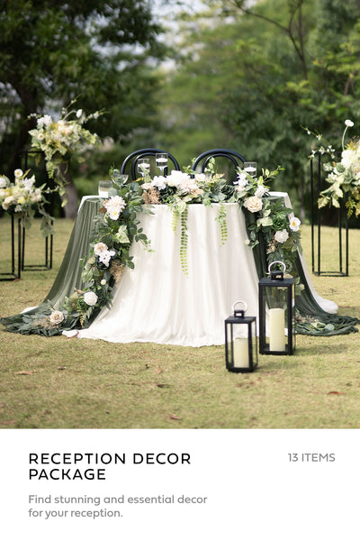 Pre-Arranged Wedding Flower Packages in Emerald & Tawny Beige