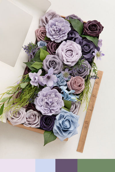 DIY Designer Flower Box in Ethereal Purple Dream