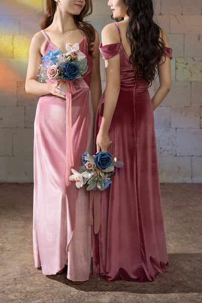 Bridesmaid Posy in Dusty Rose & Navy | Clearance