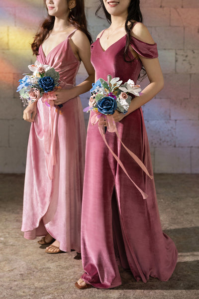 Bridesmaid Posy in Dusty Rose & Navy | Clearance