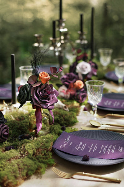 Flash Sale | Mini Premade Flower Centerpiece Set in Twilight Purple & Harvest Orange