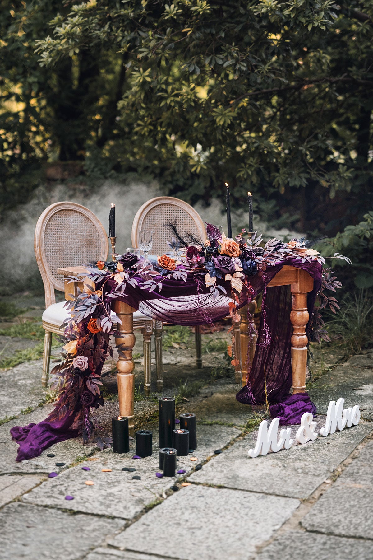 Pre-Arranged Wedding Flower Packages in Twilight Purple & Harvest Orange