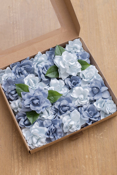 DIY Supporting Flower Boxes in Timeless French Blue & White