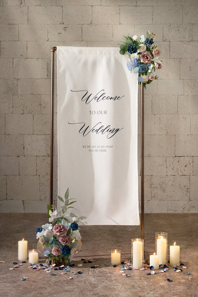 Deluxe Combo Set Flower Sign Decor in Dusty Rose & Navy | Clearance