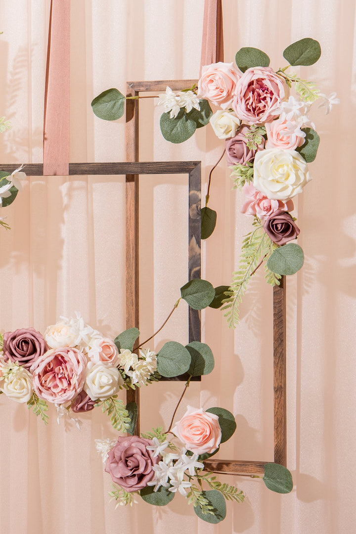 Dusty Rose & Navy Wedding Flower & Greenery