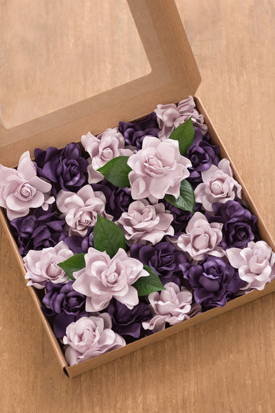 2.7" Foam Gardenia with Stem - 17 Colors