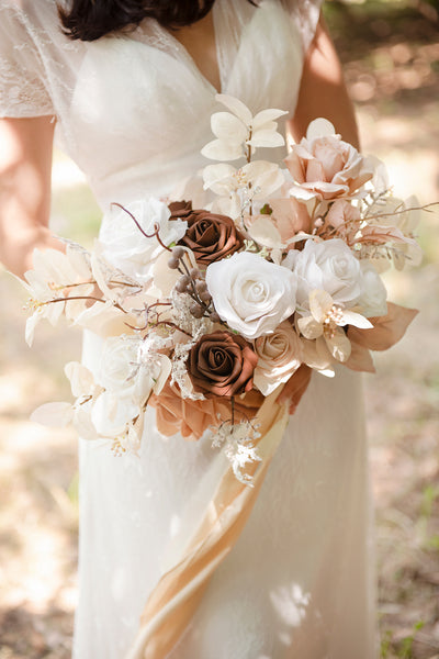 DIY Designer Flower Boxes in White & Beige