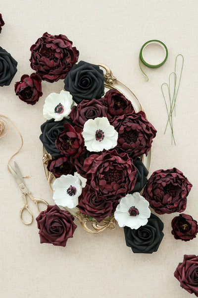 Burgundy & Marsala Designer Flower Boxes