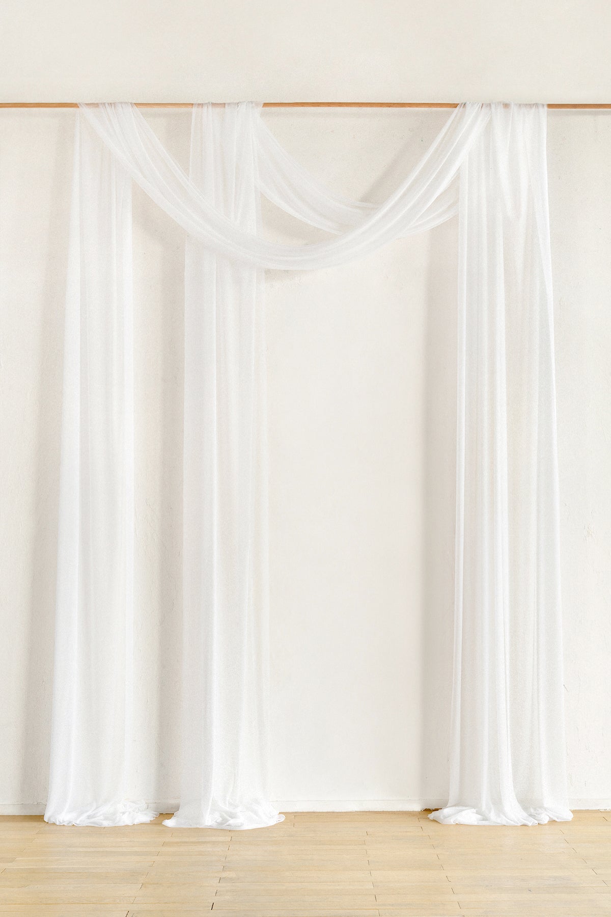 2 Panels Sheer Wedding Arch Draping 30" w x 32ft