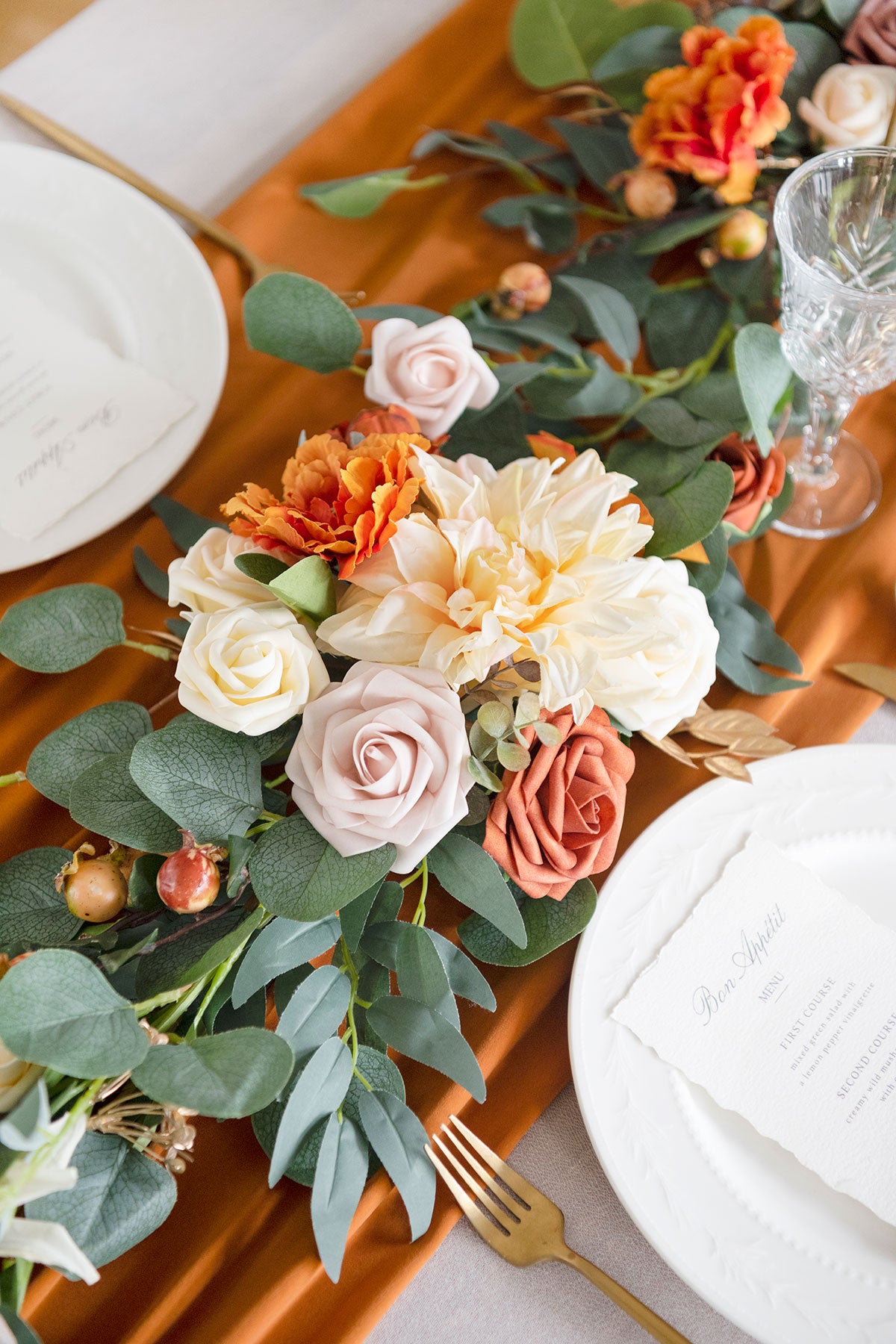 Wildflower Eucalyptus Garland with Floral — Mum's Weddings